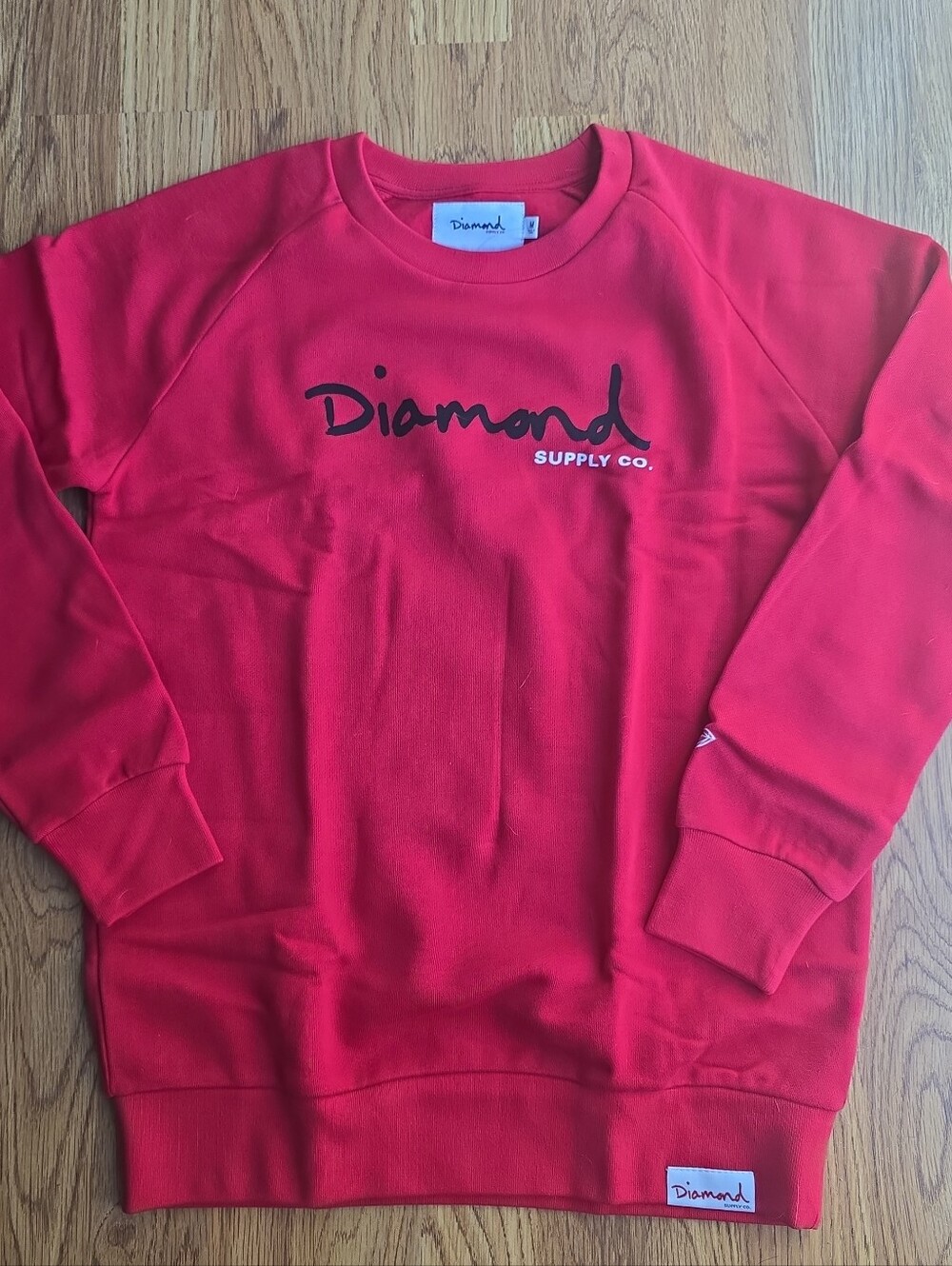 Diamond Supply Co. Crewneck Sweatshirt Red Black Size Medium M NWT
